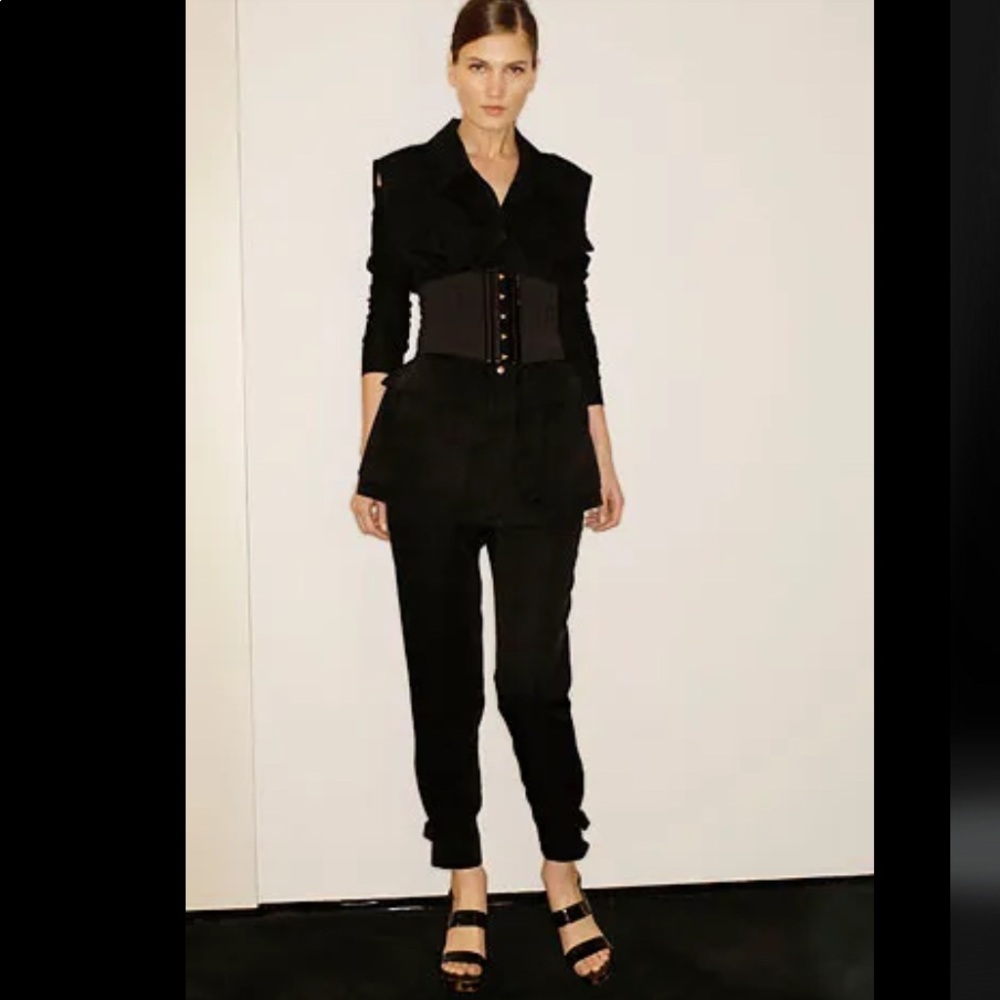 Yves Saint Lauren ankle snap high waist pants /vintage